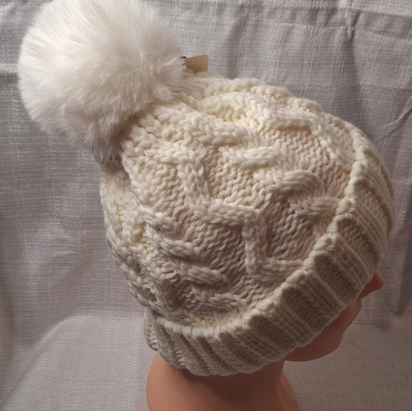 Women's  Wool Beanie Hat With Pompom Elegant Soft - Picture 8 of 16